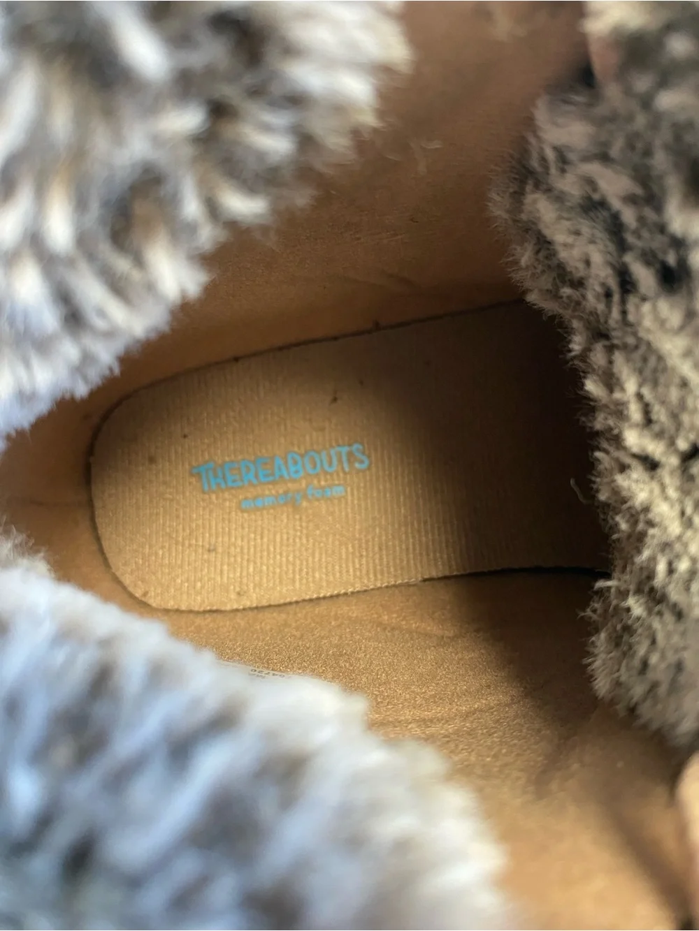 Thereabouts London Faux Fur Hiker Boots Taupe Memory Foam Girls 1M